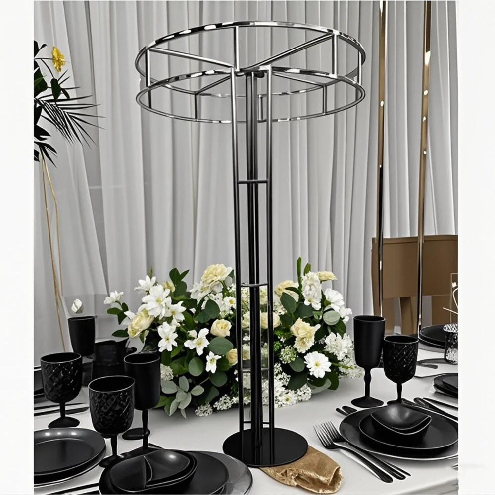 

2-4pcs) Tall Gold/sliver/white/black painted Metal Arch Centerpiece Flower frame table backdrop Stand for Wedding Table