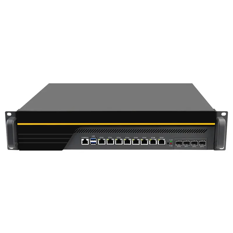 B150 2U soft routing industrial control machine computer with 8 electric i211 network card 4 optical port