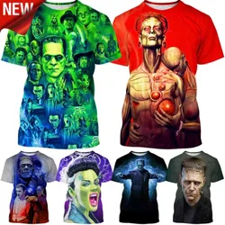 Frankenstein Men and Women Fashion Slim T-shirt 3D Printing T-shirt Short-sleeved T-shirt Casual Men's Short-sleeved T-shirt