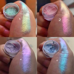 Chameleon Pearl Chrome Nail Powder Ultra Fine Eyeshadow Shiny Laser Pigment Dust Metallic Mirror Mermaid Aurora NailArt Rub Dust