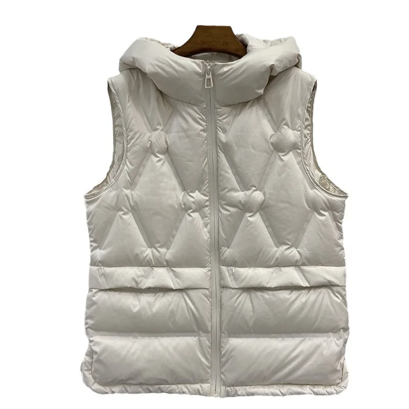 

Осень/зима, европейская мода, женский пуховый жилет, свободная майка с капюшоном