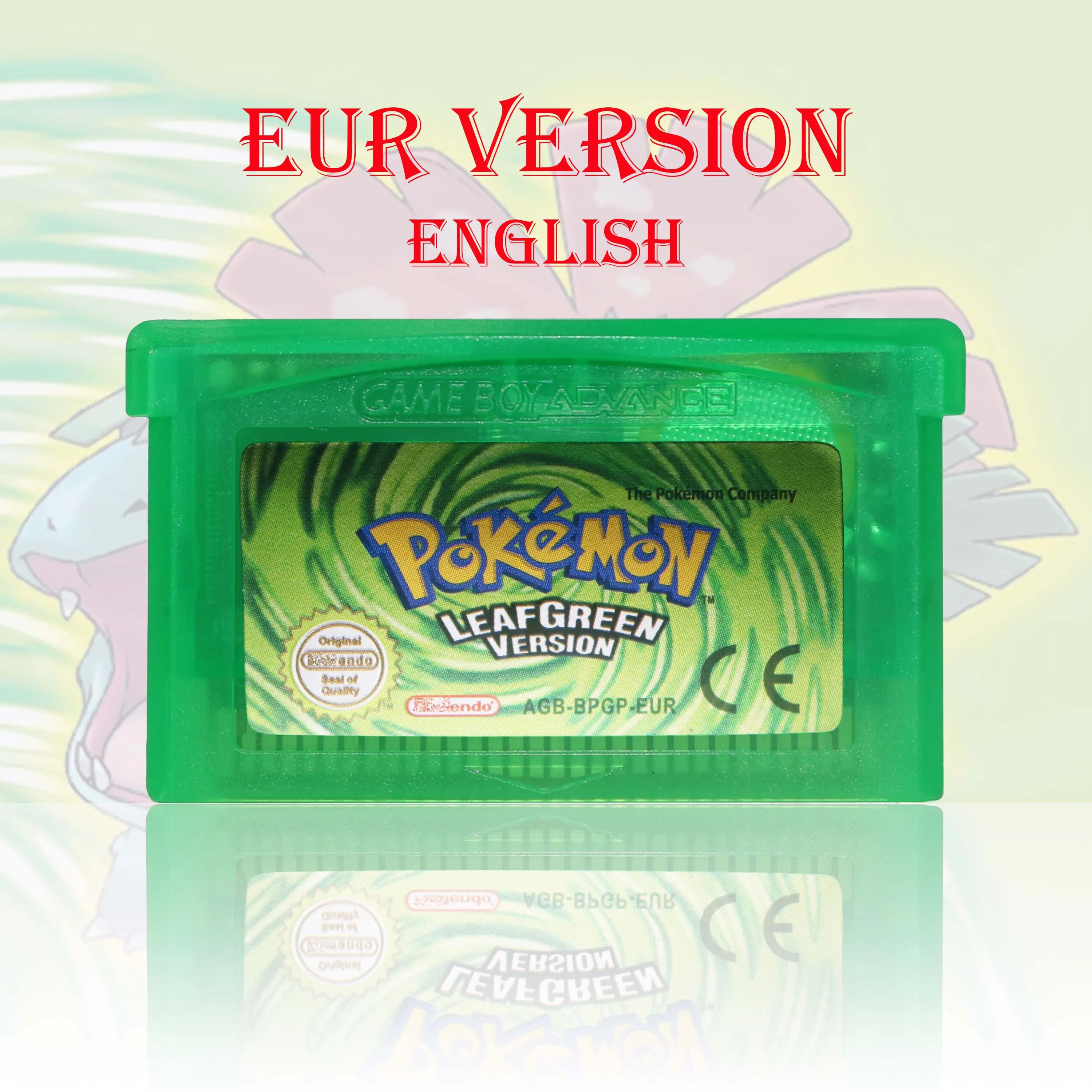 Cartouche de jeu Pokemon rubis/saphir/émeraude/rouge feu/vert feuille, carte de jeu vidéo GBA de haute qualité avec batterie, Version européenne