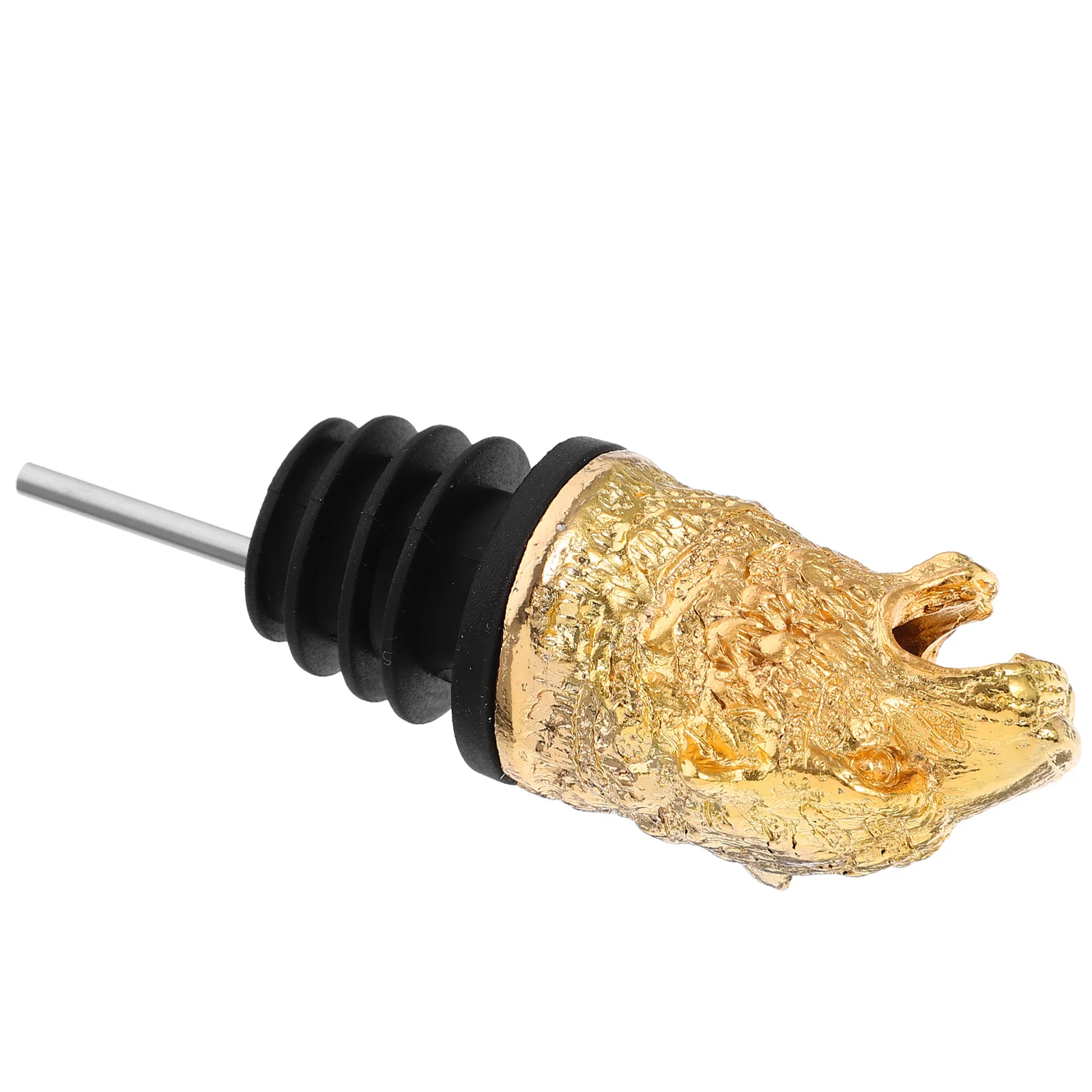 

Tiger Bottle Stopper Wine Pourer Spout Animal Design Zinc Alloy Decorative Liquor Dispenser for Wine Bottle