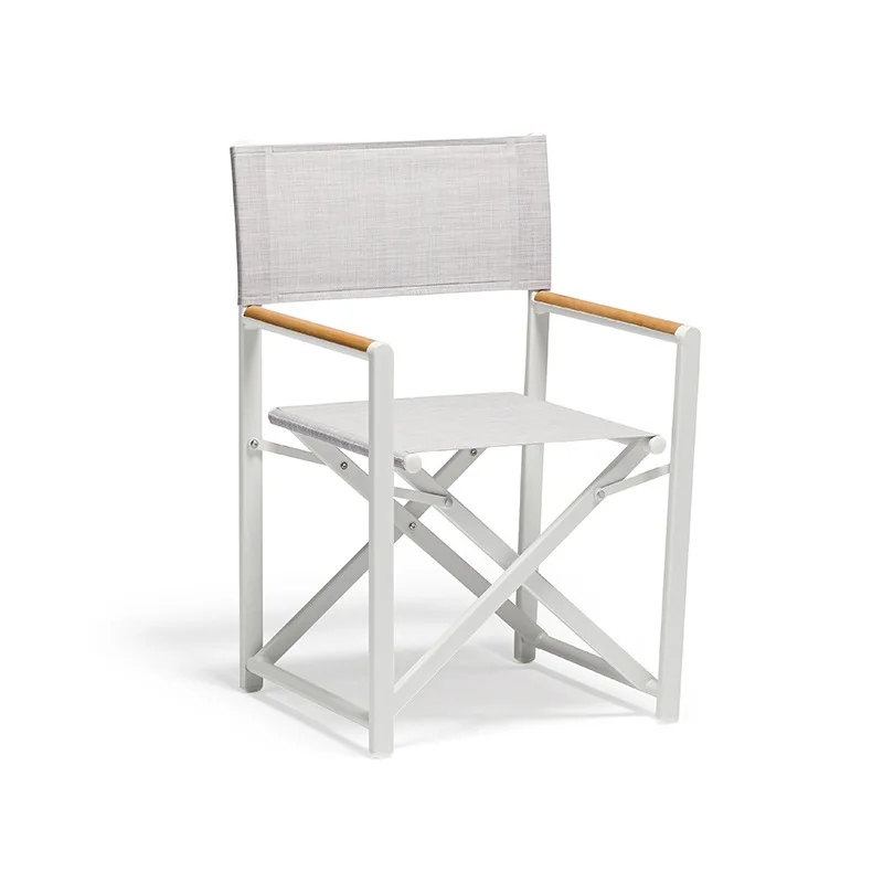 

Outdoor aluminum alloy folding balcony chair casual carrying armrest restaurant open-air hotel garden director chair