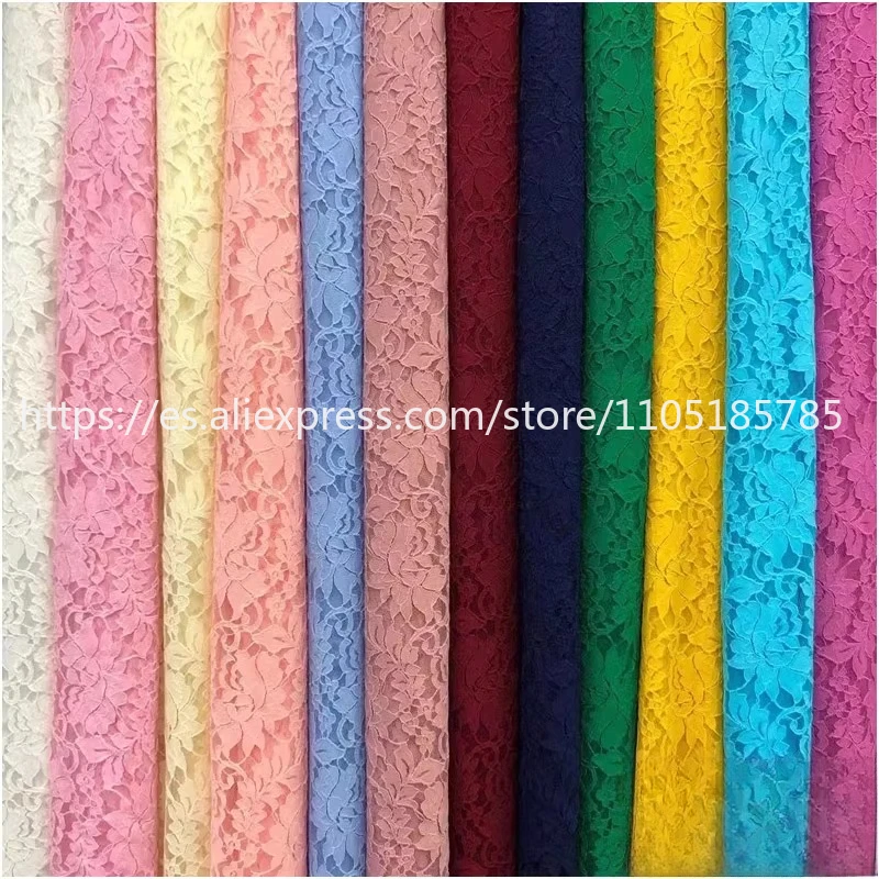 French Style Soft and Comfortable  Elastic Lace Decal Fabric  Handmade Wedding Dress, Dress  Background Decoration Accessories