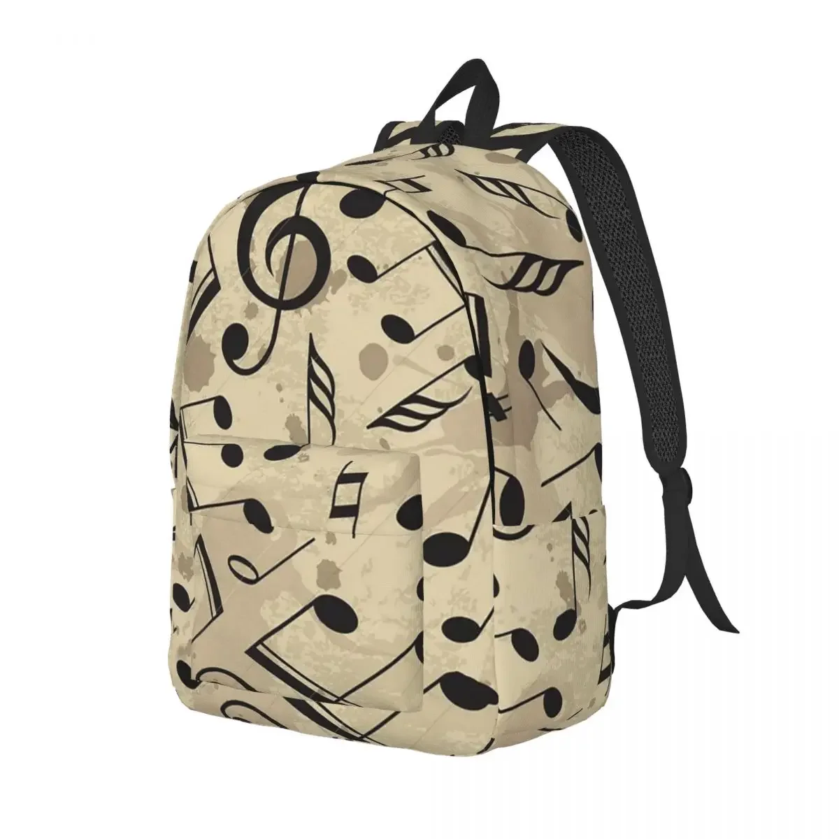 Musical Note Backpack for Boy Girl Kids Student School Bookbag Retor Music Pattern Daypack Preschool Primary Bag Durable