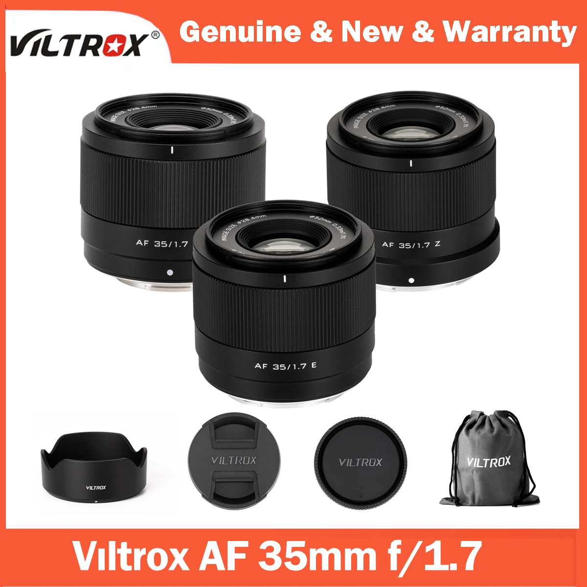 NEW Viltrox 35mm F1.7 Air Auto Focus APS-C Prime Lens for Fuji xm5 X-T5 X-T30 II Nikon Z Mount ZFC Z50 Z7II Sony zve10 II a7iv