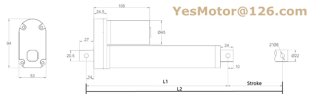 3500N 350KG 770LBS carico 12V 24V DC impermeabile personalizzato attuatore lineare motore di azionamento lineare produttore 200mm corsa