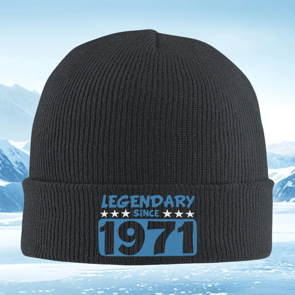 2026 Legendary since 1971 stars design Men Women Unisex Knitted Hat Beanie Pullover Cap Winter Thermal Warm Christmas Outdoor Cy