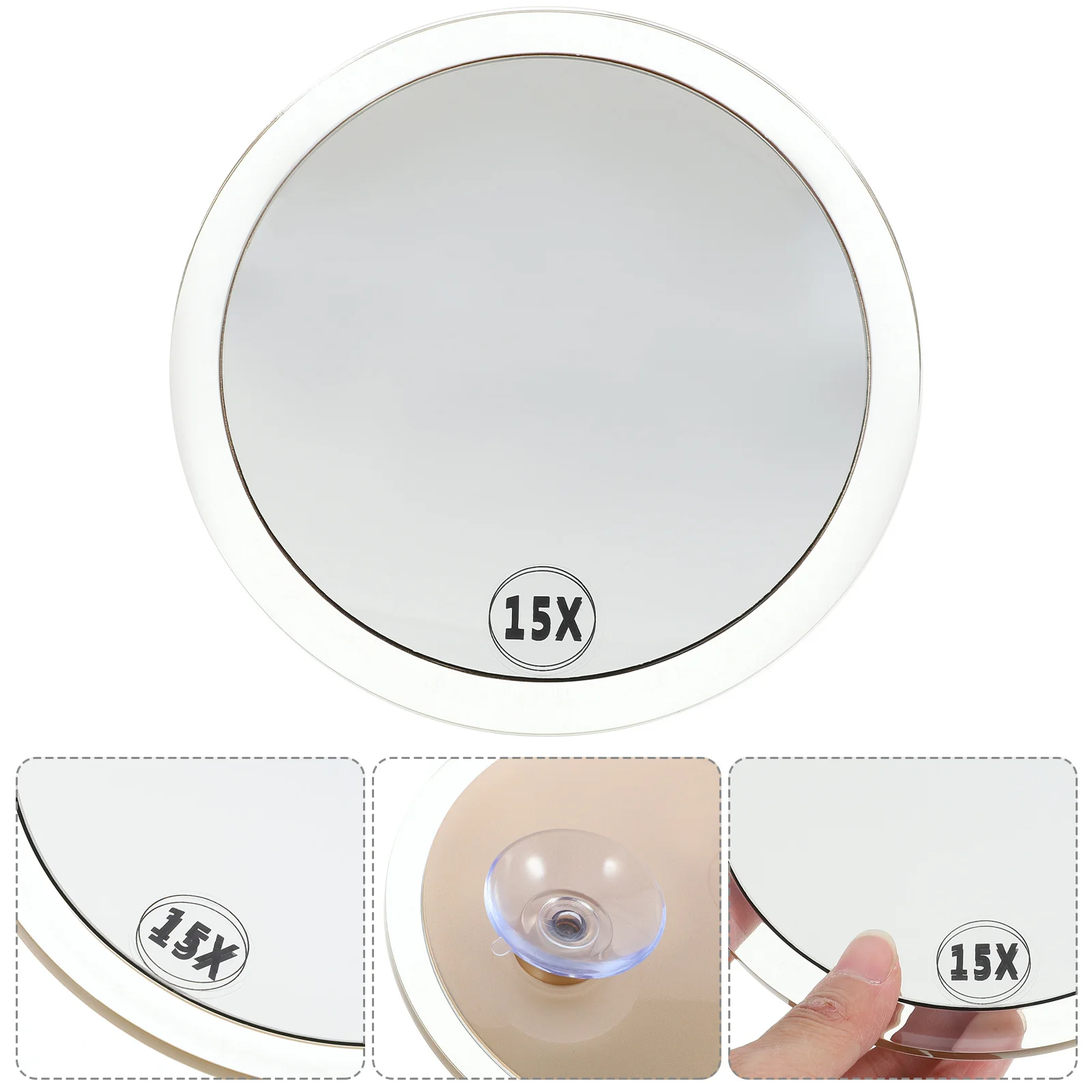 

Convenient Portable Magnification Mirror with Strong Suction Cup Single Side Clear View Makeup Mirror for Travel