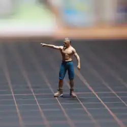 King Toys 1:64 1:87 1:43 Figurines Scale Model Resin Muscle Man Dioramas Diecast Miniature Collection 044