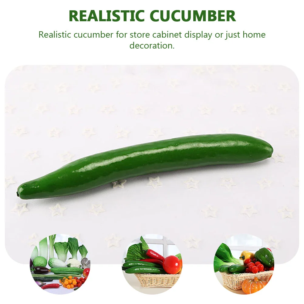 6 Pcs Vegetable Simulation Cucumber Model Cucumbers Imitation Prop Foam Adorable