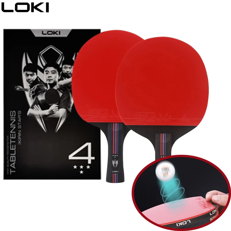 

LOKI K4 4 Stars Table Tennis Racket FL CS Professional Training Ping Pong Racket with Double Sides Pips-in Rubber Good Control