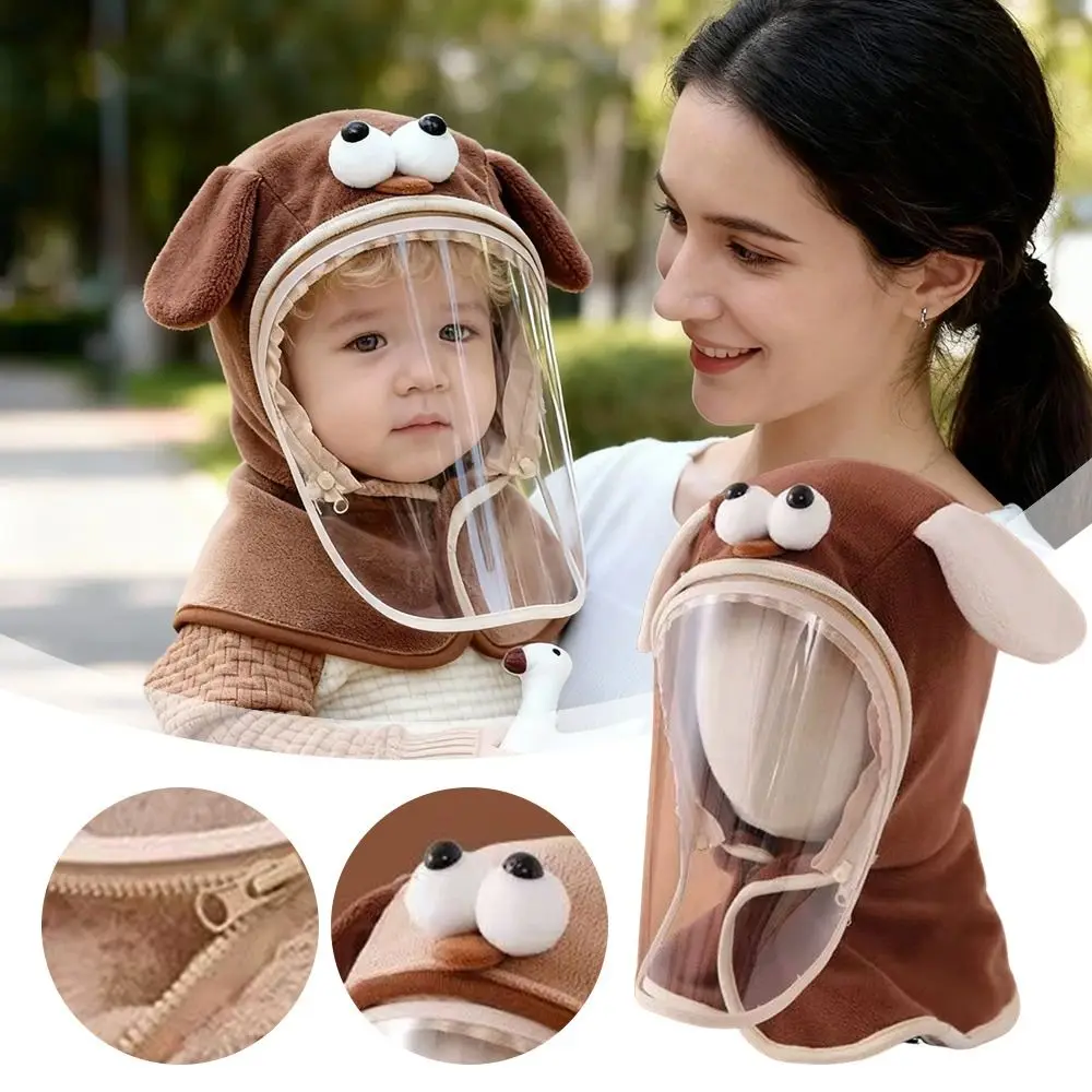 Unisex Cartoon Winter Hat Windproof Adjustable Baby Hat Cold Protection Detachable Face Mask