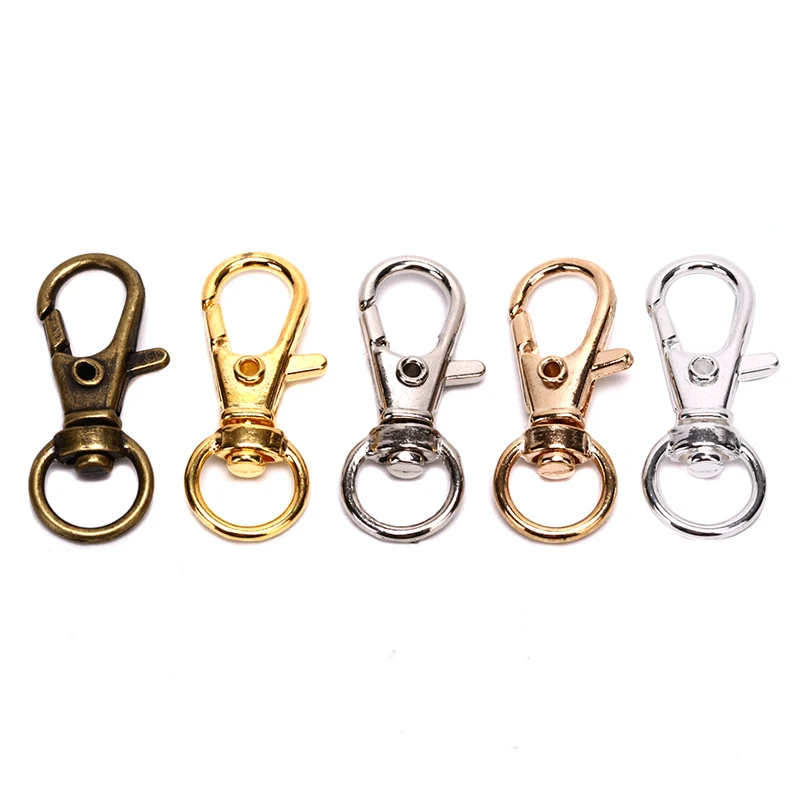 10pc Swivel Clips Snap Lobster Clasp Hook Key Ring Hooks DIY Jewelry Findings