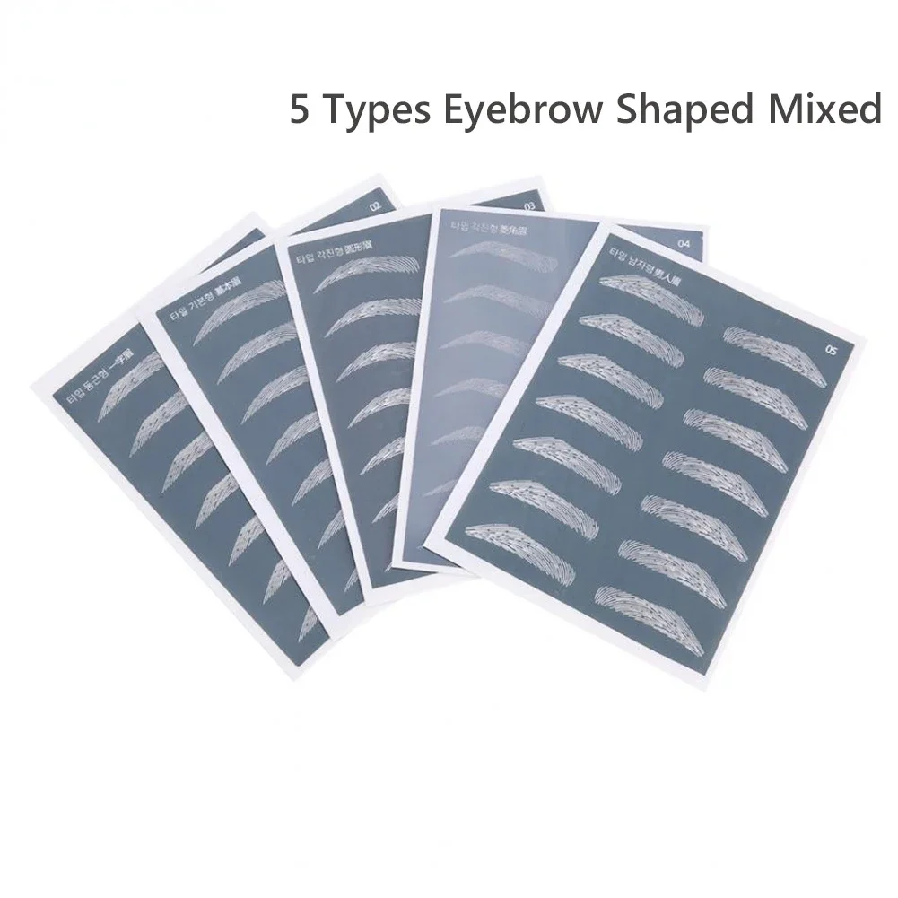 

5Pcs Silicone Eyebrow Tattoo Practice Fake Skin 19X14.5cm Permanent Makeup Microblading Beginner Training Tool Supply Accessory