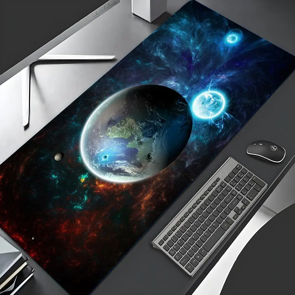 

Популярный космический коврик для мыши, игровой 900x400, резиновый большой коврик для ПК, клавиатура для ноутбука, компьютера, скоростной настольный коврик, игровые аксессуары, коврик для мыши