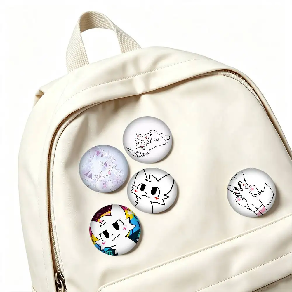 B-Boykisser Silly Cat  25 32 44 58 75mm Badges Personalized Round Brooches Pins Accessory Gift