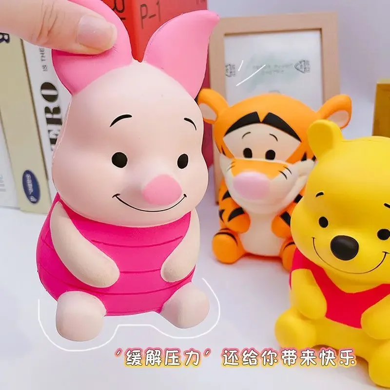 pu Winnie the Pooh Slow Rebound Soft Plastic Solid Cute Cartoon Pinch Music Decompression Children\'s Toy Super Soft Doll