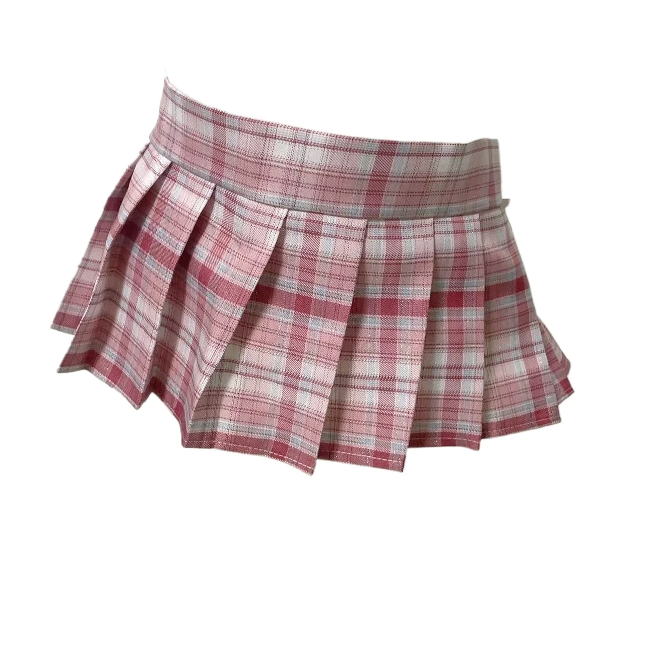 Anime Japanese Girl Plaid Pleated Mini Skirt Cosplay Costume Student Cute JK Uniform Role Play Outfits Sexy Role Play Underwear view 3