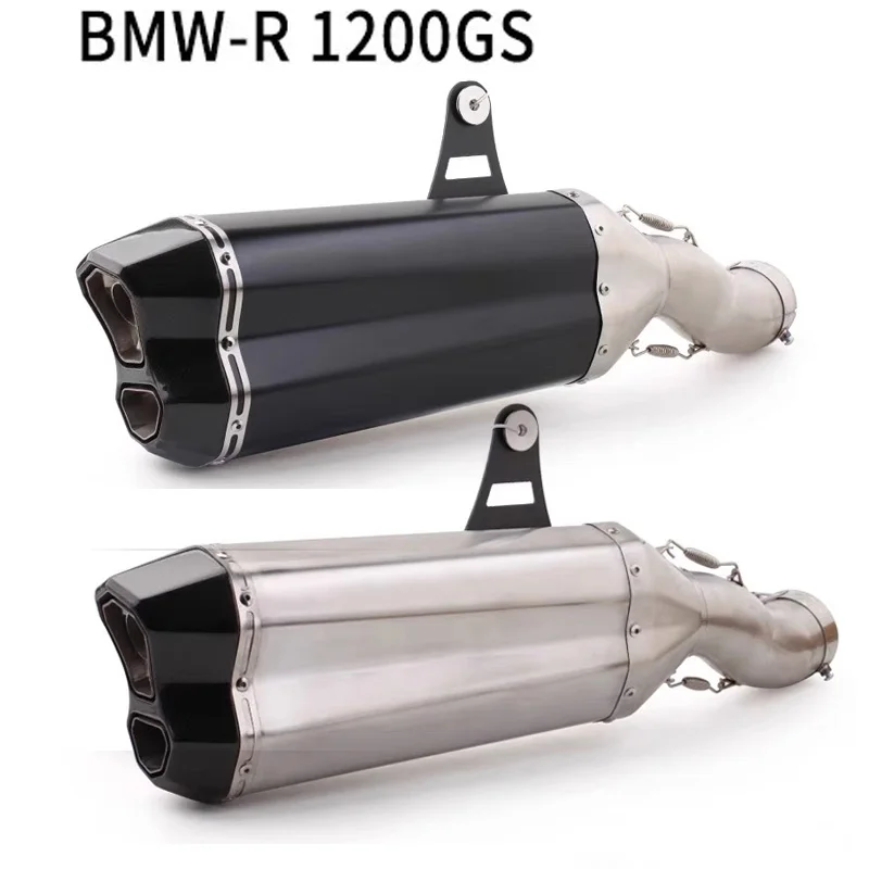 Stainless steel Motorcycle Assembly Improved Sliding Fiber Exhaust Manifold Muffler Central Exhaust Pipe For S1200XR R 1200GS