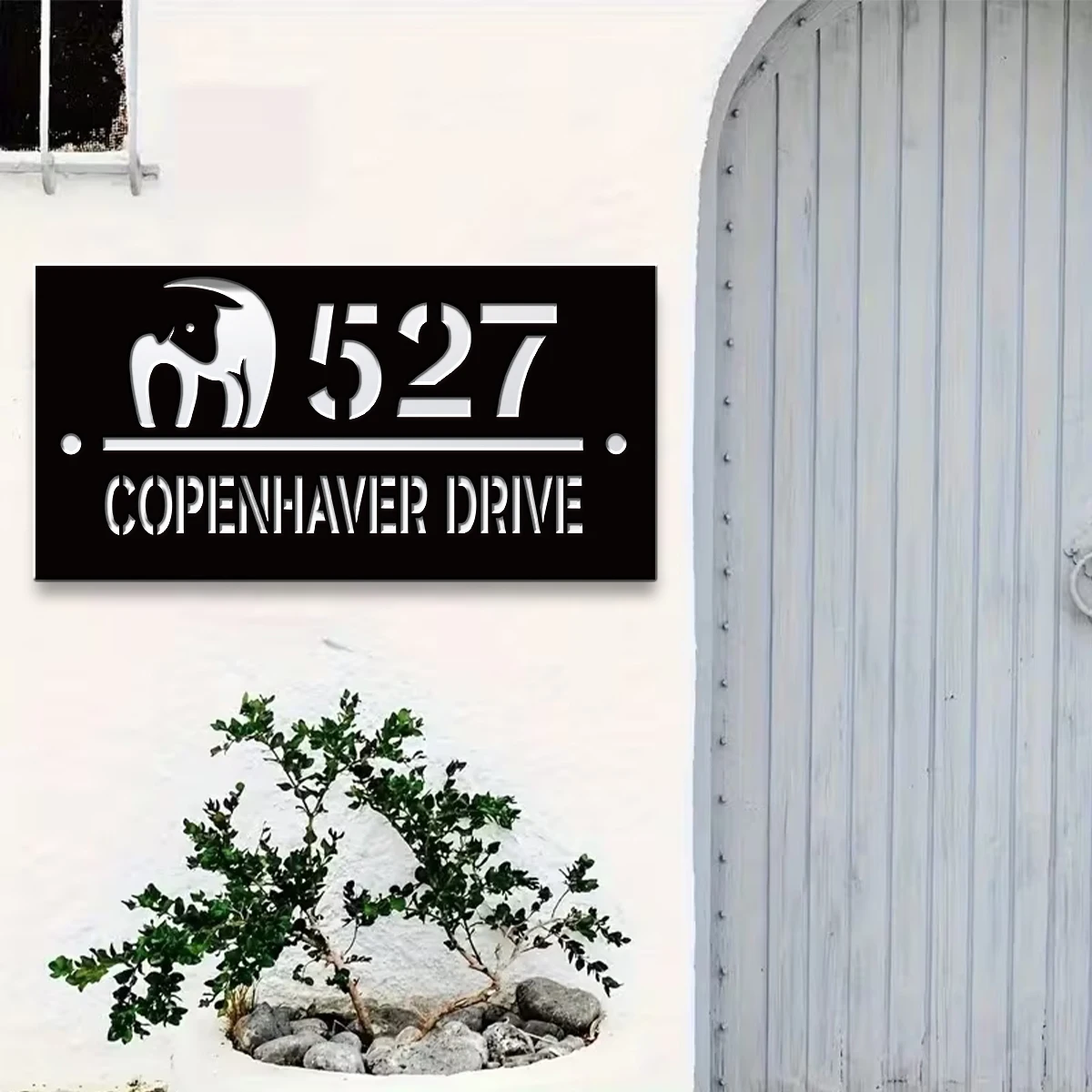 1Pc Custom Sheep and Panda Number&Text Acrylic House Number Door Street Sign Plaque,Home Room Garden Decor,Birthday Wedding Gift
