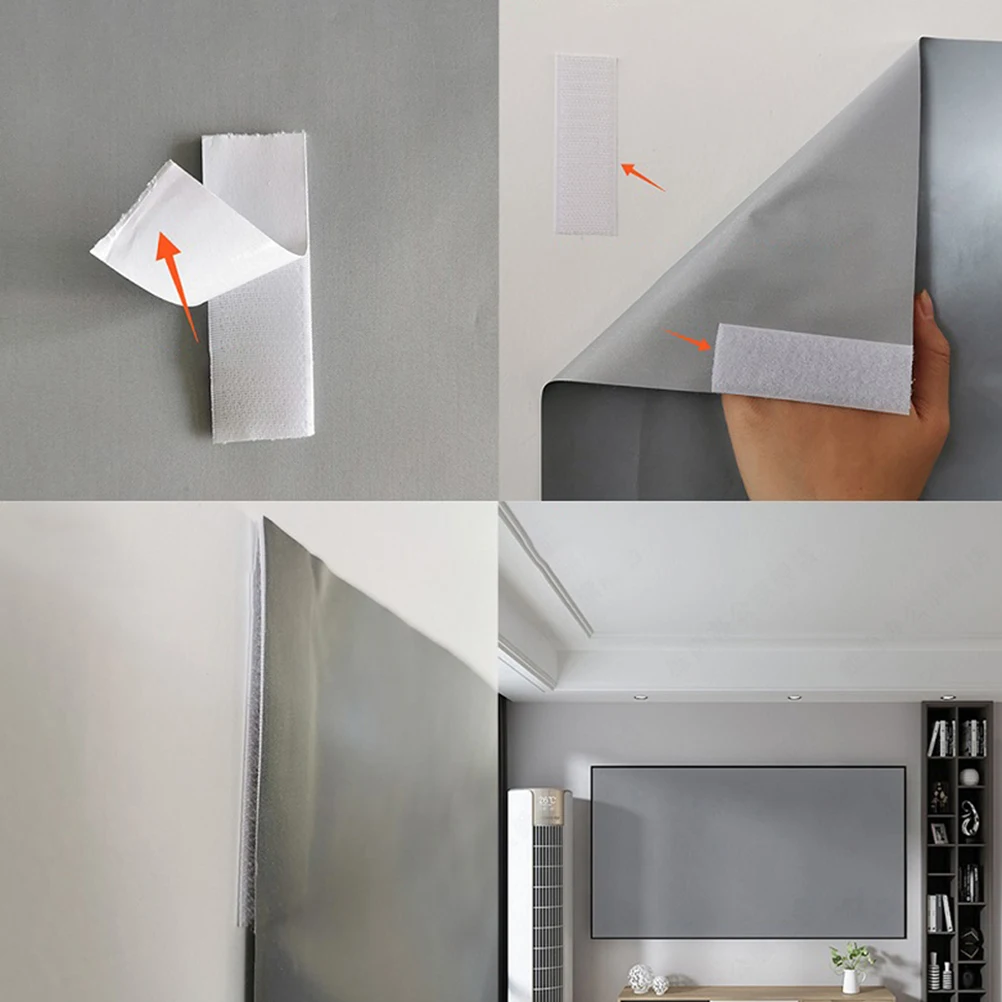 

1pc Easy Install Projection Screen Premium Quality Foldable Projector Curtain White Ideal For Gaming Business Education Space