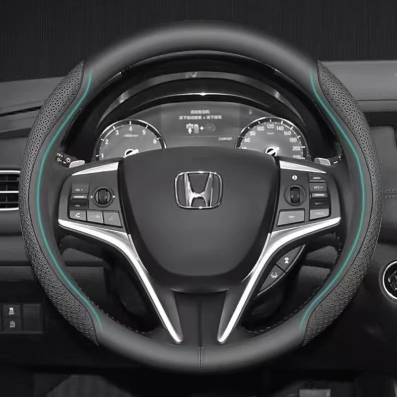 

Leather Car Steering Wheel Cover for Honda Jazz CRV Pilot HRV ZRV Accord City Civic 2022 2023 2024 2025 2026 Accessories