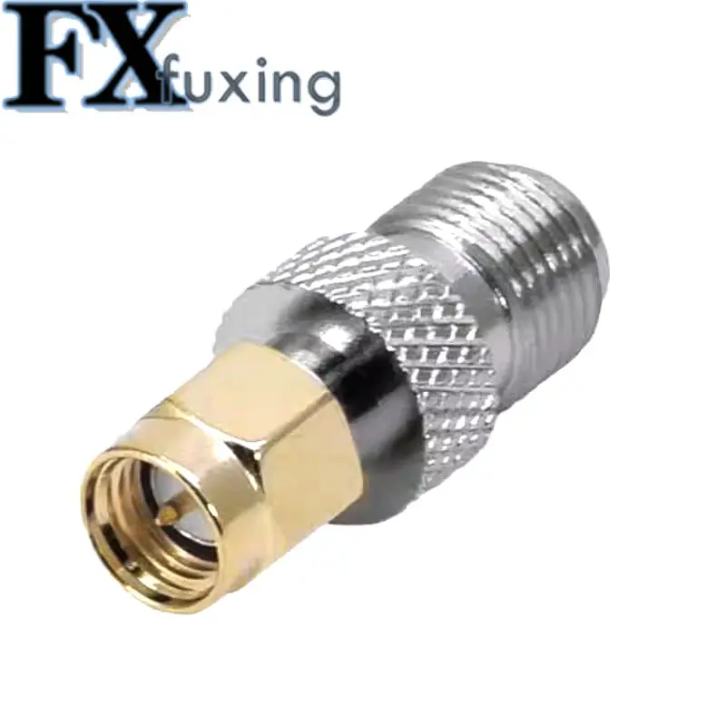 2PCS FM Wired Antenna Connector F Female Jack to SMA Male Plug RF Coaxial Adapter F SMA-J/F-K