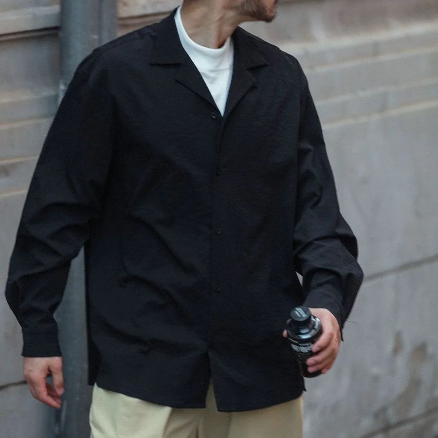 

Мужская повседневная дышащая верхняя одежда оверсайз (300 фунтов) в стиле Hong Kong, свободного кроя, длинная, трендовая, для осени и зимы