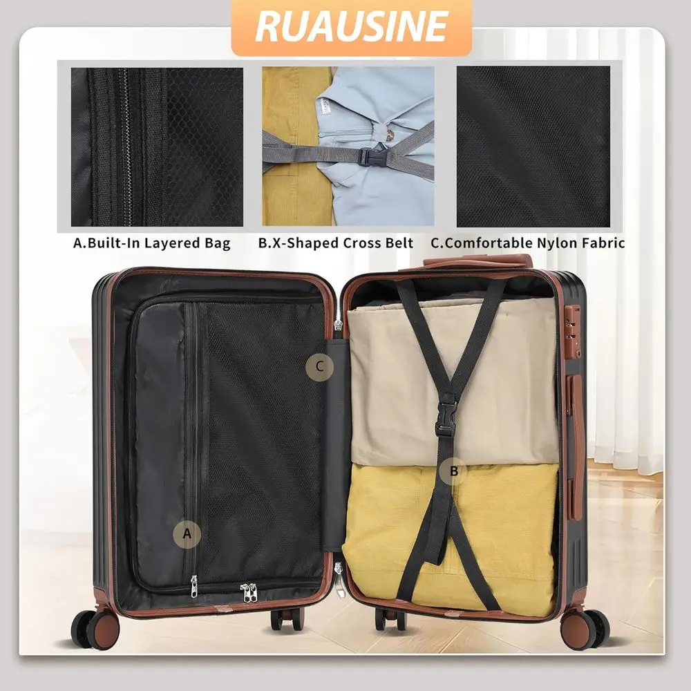 Bagagli Spinner Compact Hardshell con lucchetto TSA per viaggi aerei