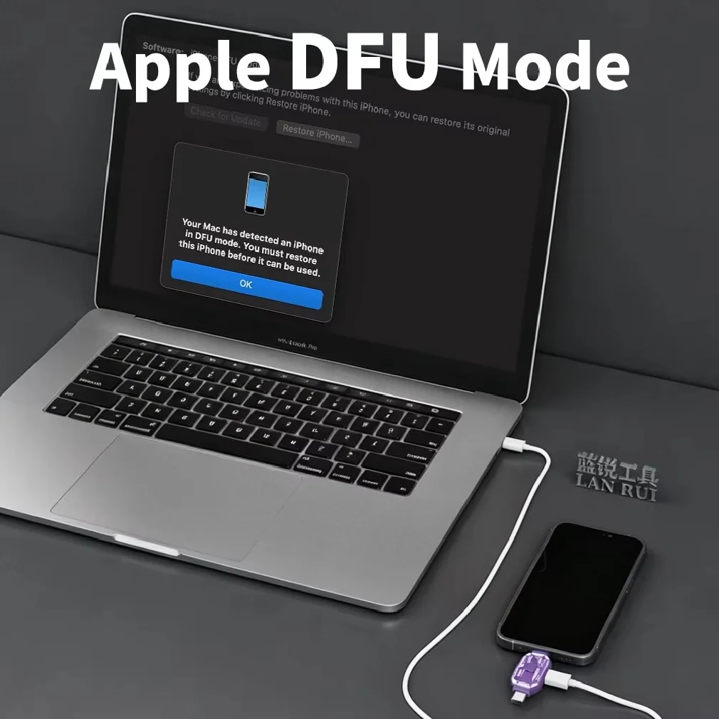 Lanrui V587 Engineering Box One-Click DFU Recovery Tool Auto Detect Model for iPhone Android Hard Brick Restart Repair