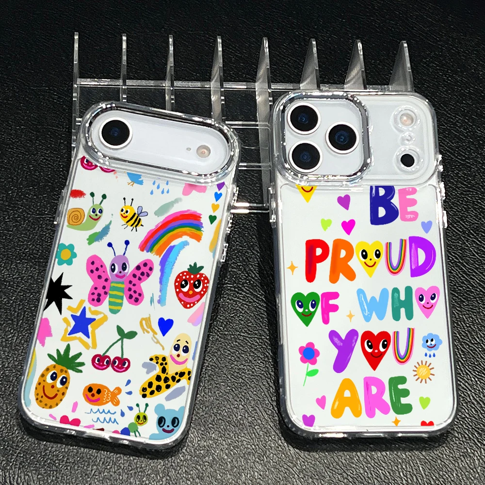 Text-Zitate Bienen-Handyhülle für Apple iPhone 17 Air 16 16e 15 14 13 12 11 Pro Max X Xs XR 8 Plus Luxuriöse Transparente Hülle
