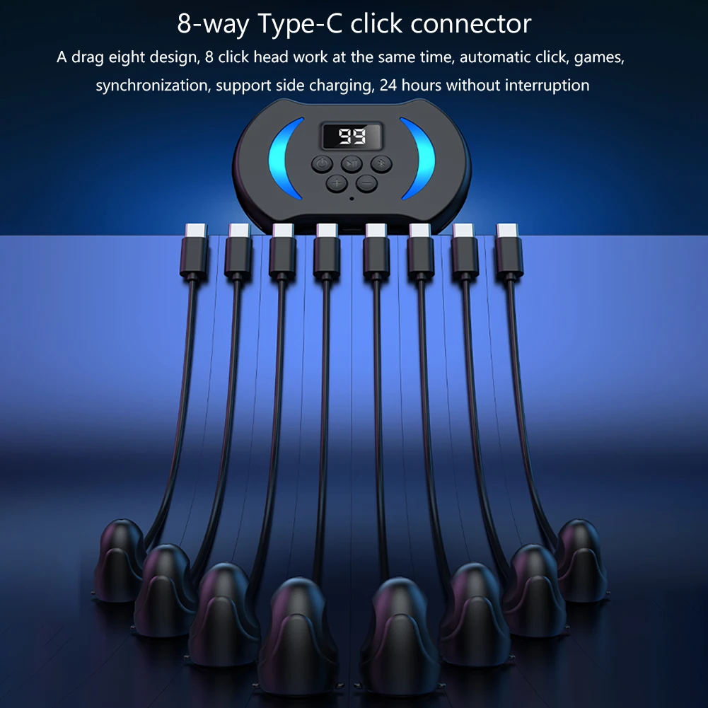 

Симулятор кликинга пальцев с цифровым дисплеем и устройством непрерывного автоматического точек синего света для игр, прямых трансляций, любителей награды