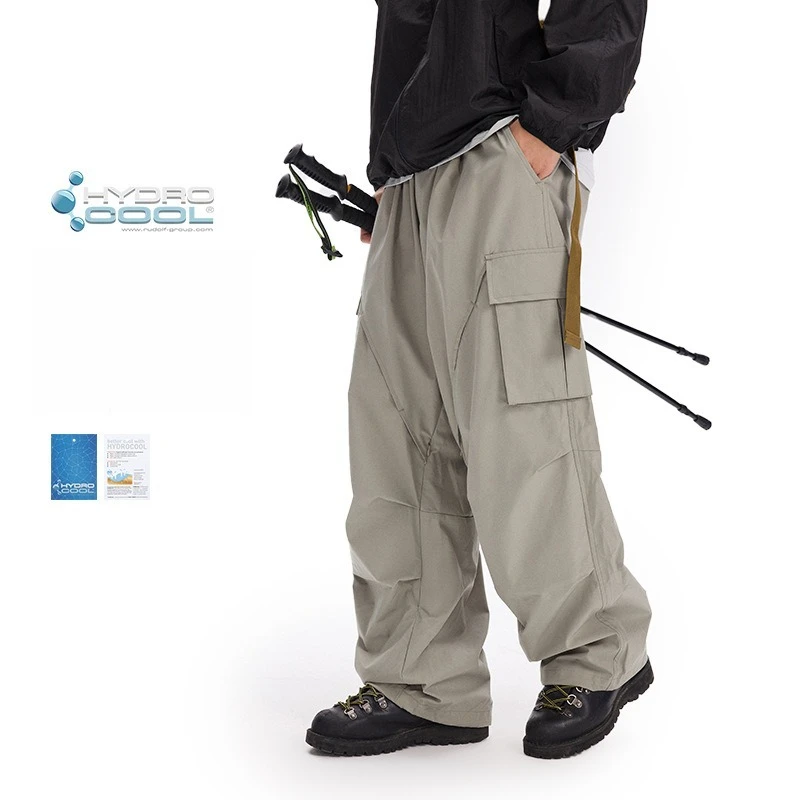 Уличная горная серия, влагоотводящие быстросохнущие брюки с эластичной сеткой, повседневные брюки унисекс для пешего туризма