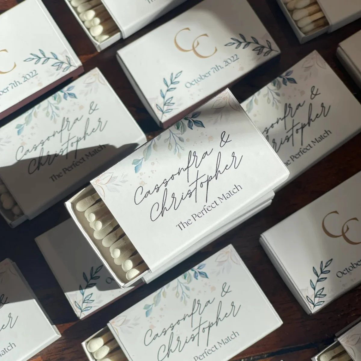 

Custom Matches - Wedding Favors for Guests in Bulk - Bridal Shower Favors - Custom Party Favors Wedding Shower Matches -Personal