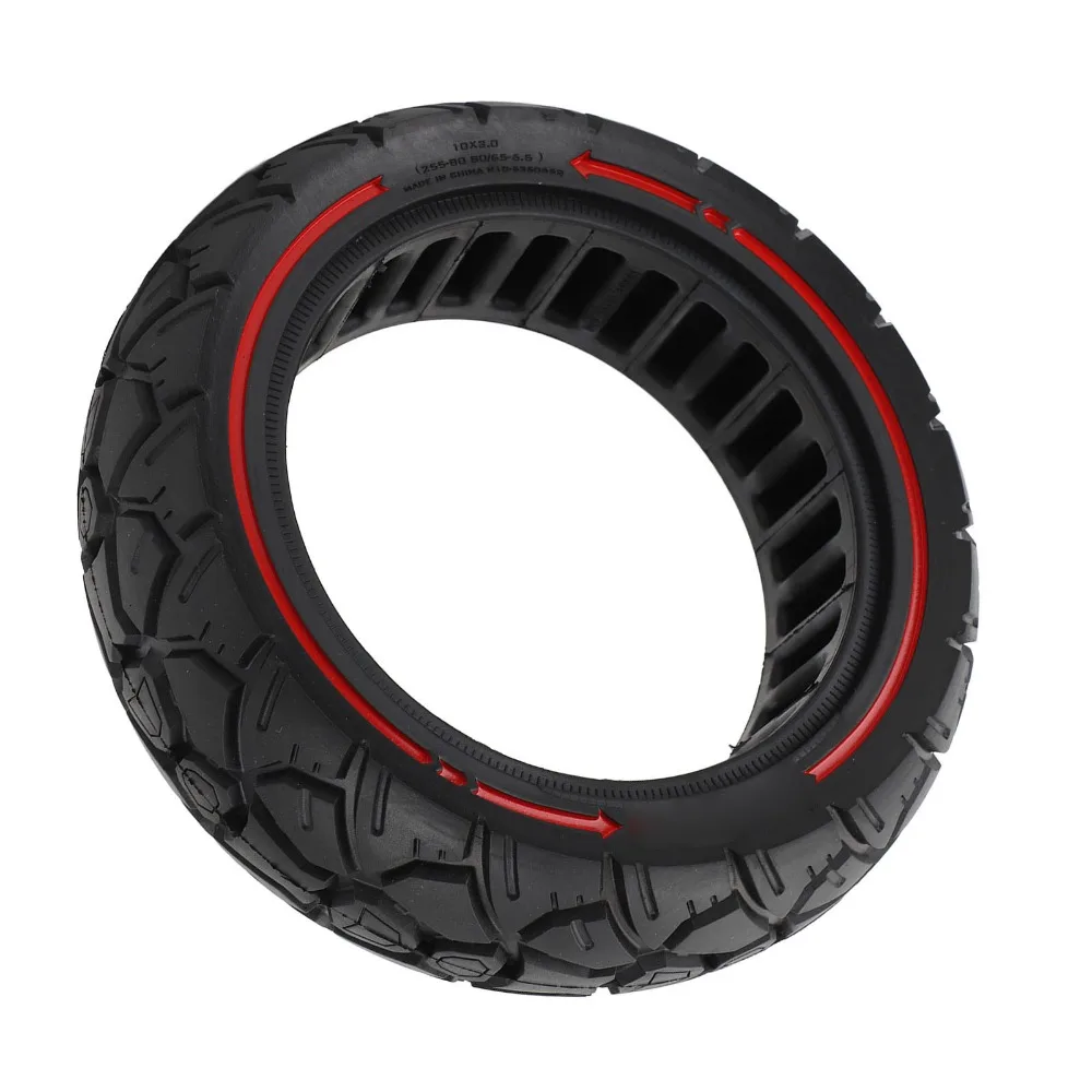 

80/65‑6.5 Scooter Solid Tire Red Line 10in Electric Scooter Replacement Wheel Solid for KUGOO Electric Scooter