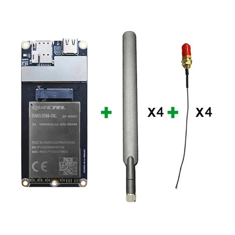 

Quectel RM520N-GL 5G M.2 Module RM520NGLAA-M20-SGASA + 5G M.2 Adapter board 5G M.2 Modem Type-C 3.0 to M.2 Test Kit