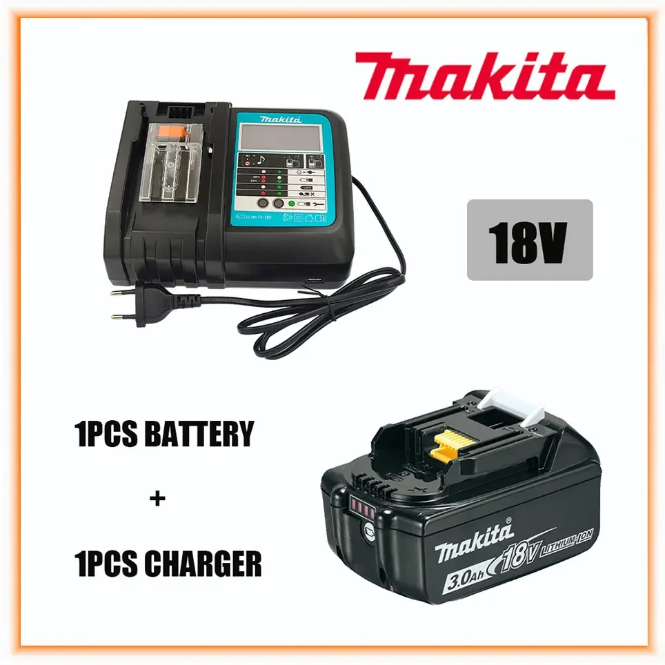 

100% Original Makita 18V 3.0Ah Rechargeable Power Tools Battery with LED Li-ion Replacement LXT BL1860B BL1860 BL1850