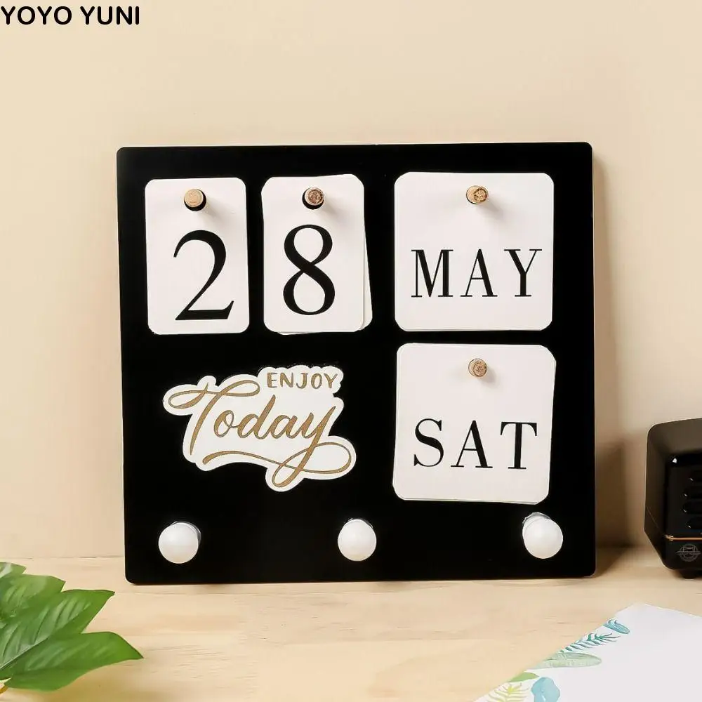 

Creative Perpetual Calendar Ornaments Wall-mounted Adjustable Eternal Desktop Calendar Home Decoration Month Date Display