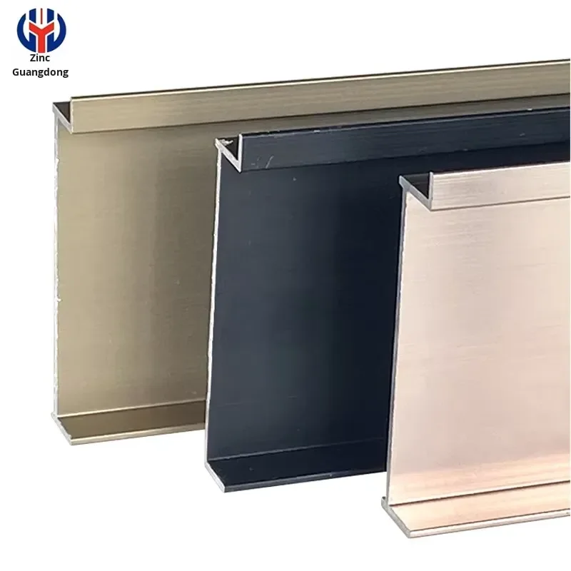 Modern Aluminum Alloy Metal Skirting Board-Thickened Ultra-Thin Snap-On Corner Baseboard with Easy Installation for Hotel Use