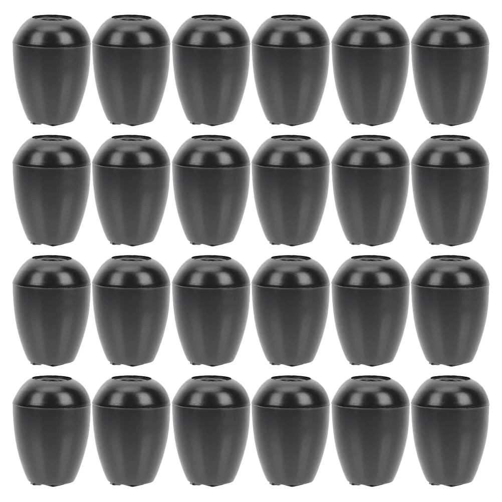 24 Pcs Black Auscultation Earplugs Stethoscope Tip Headphones Earbuds Eartips Accessory