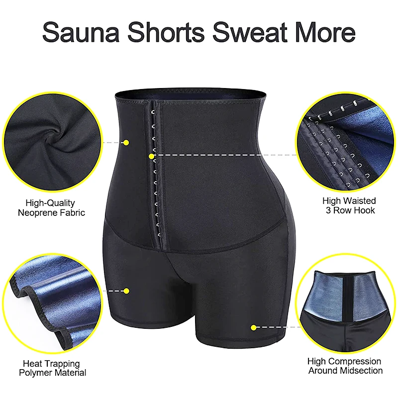 MISSMOLY Mutandine da sauna per il sudore caldo Pantaloncini modellanti per il corpo Perdita di peso Dimagrante Shapewear Vita Trainer Controllo della pancia Leggings termici