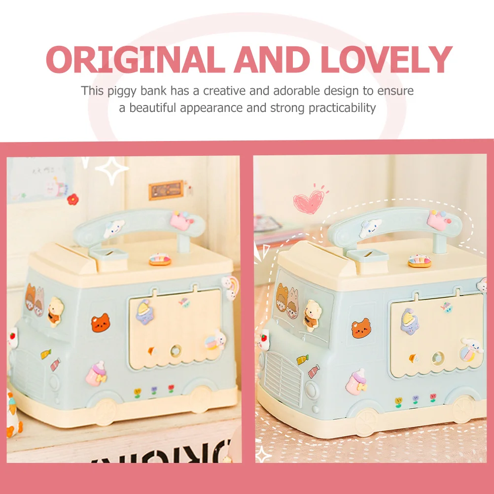 1pc Car Piggy Bank For Kids Durable Children'S Money Saving Box Desktop Storage Household Decor Coin Container Lovely Gift