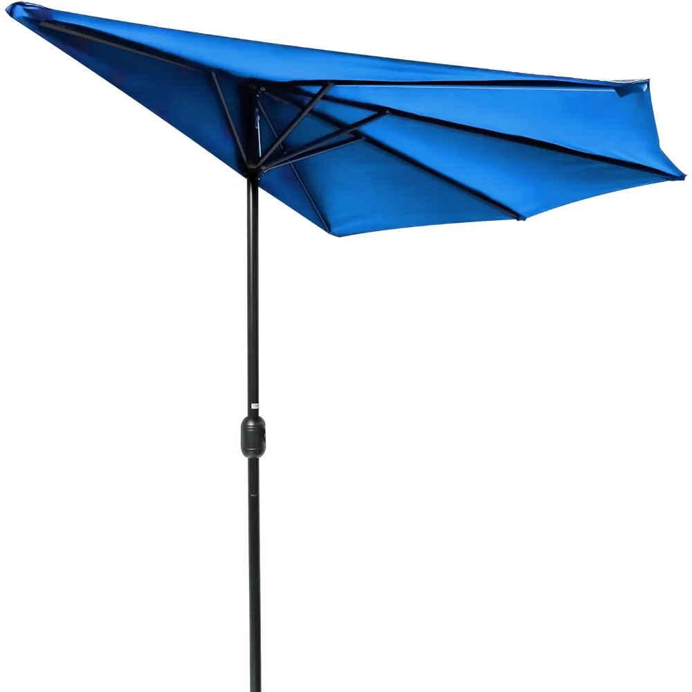 Trademark Innovations Patio Half Umbrella - 9' Diameter (Tan)