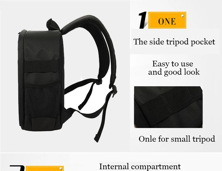Digitalkamera-Rucksack, Outdoor-Kameratasche mit großem Fassungsvermögen, Laptop-Rucksack, multifunktionaler praktischer Rucksack – Detail 22