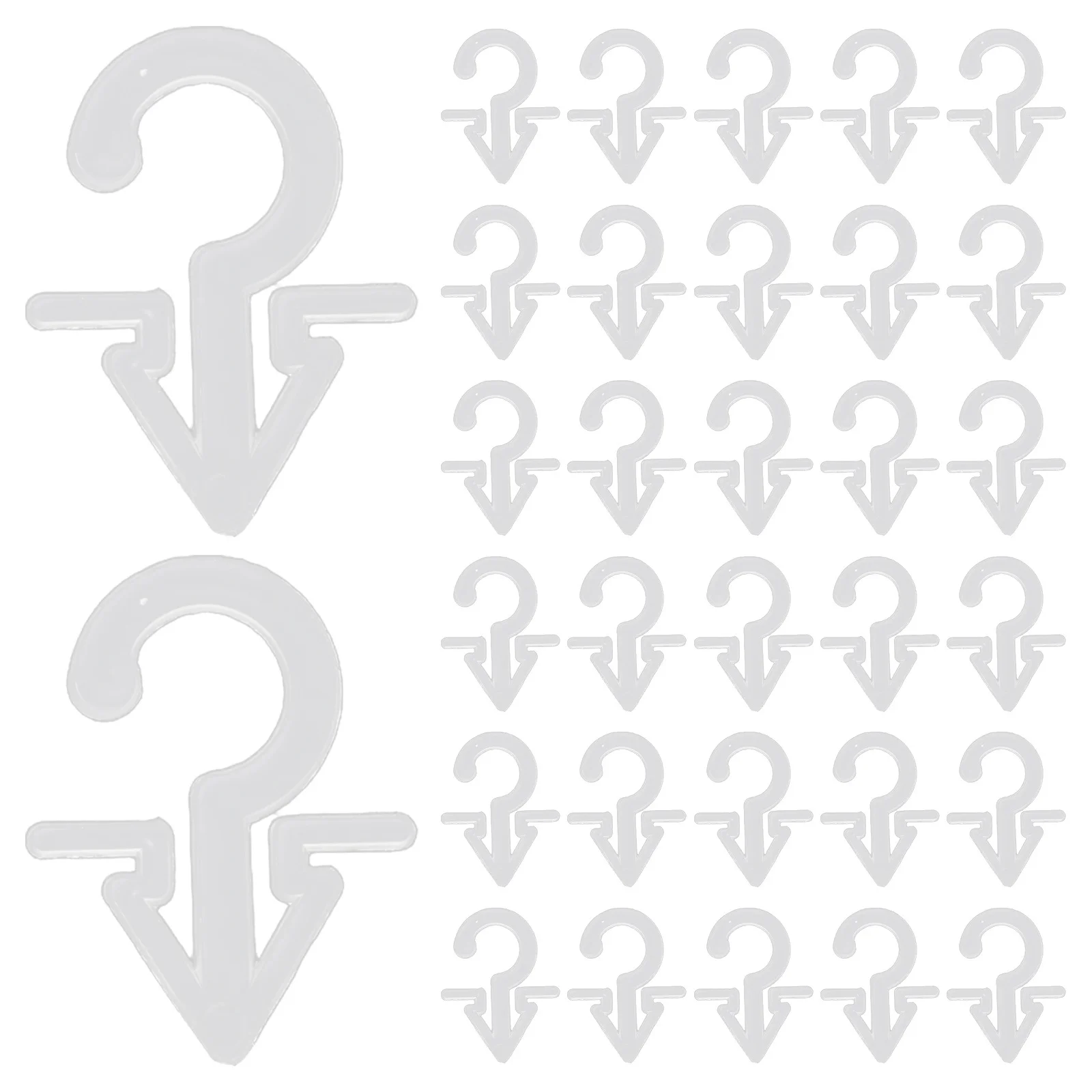 

200Pcs Store Fixtures Hooks for Retail Display Sock Hat Glove Underwear Plastic Hanging Organizers Merchandising Accessories