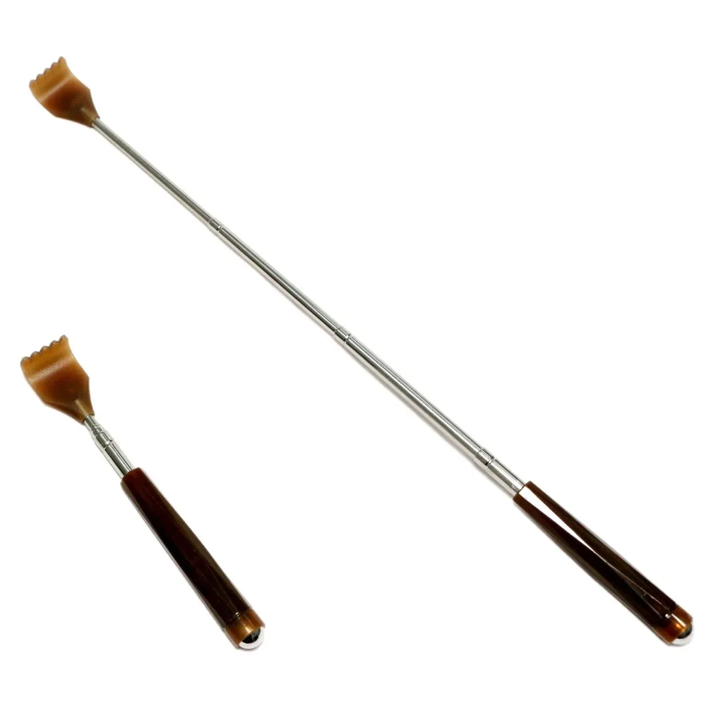 Telescopic Stainless Steel Back Scratcher With Rolling Massage Balls Extendable Itch Reliever Self Help Tool Elderly Daily Use