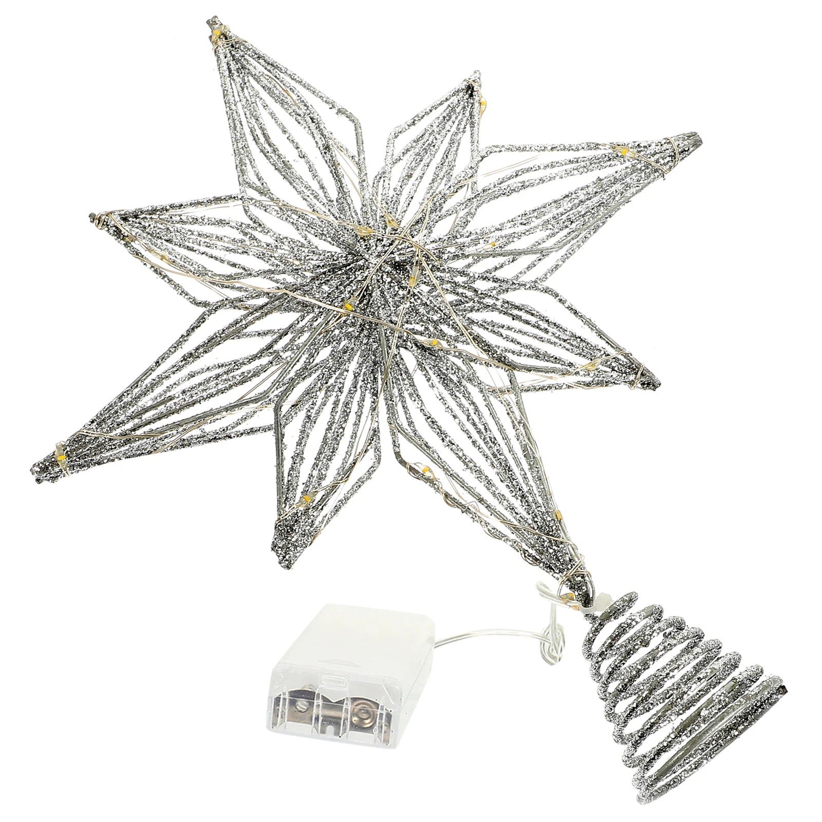 

Christmas Topper 25cm Lighted Star nament Decorations Wrought Iron Xmas Tree Toppers Christmas Star Tree Topper