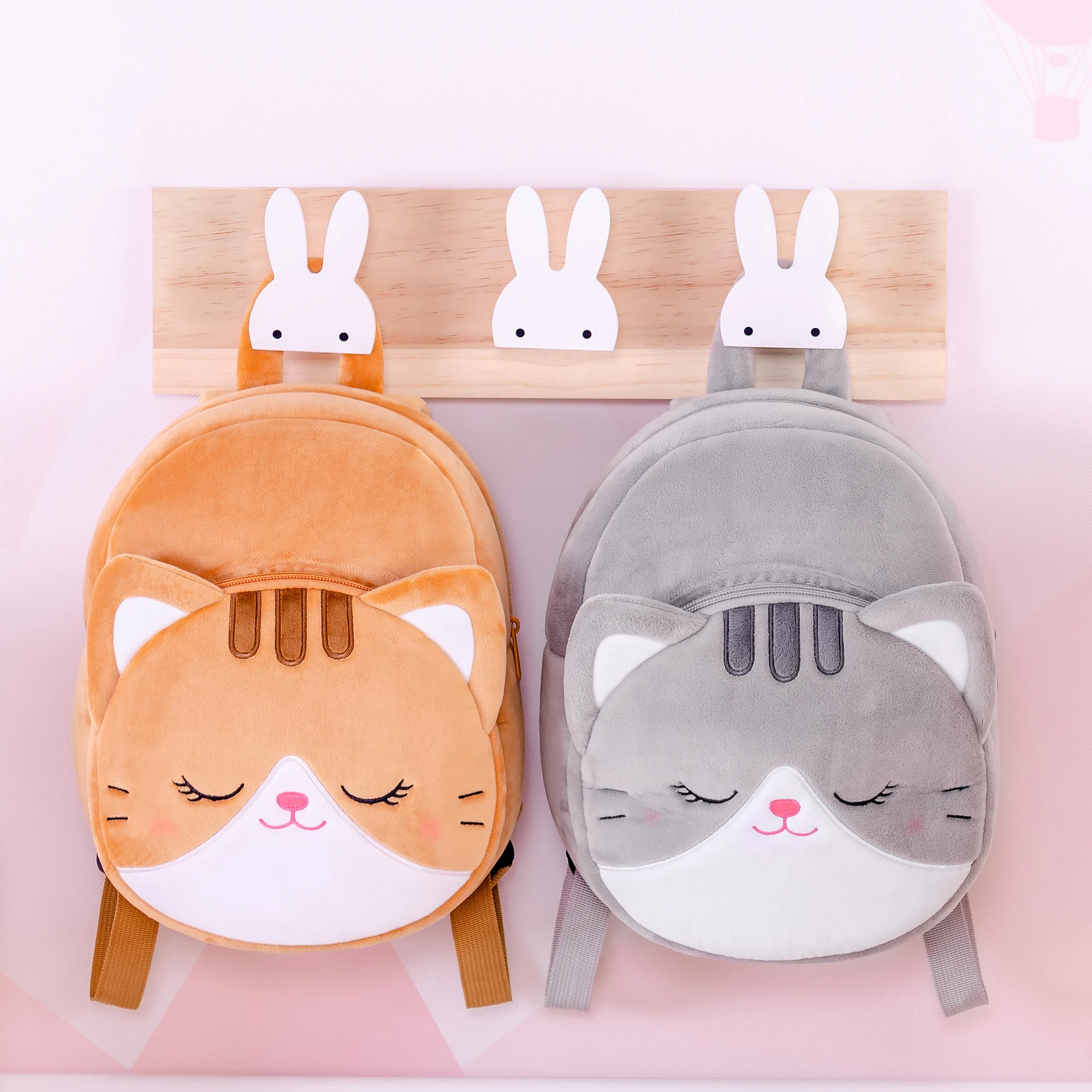 

Stuffed Animal Dolls Plush Cat Backpack Soft Plush Animal Toys Baby Girl Birthday GIfts First Backpacks for KIds